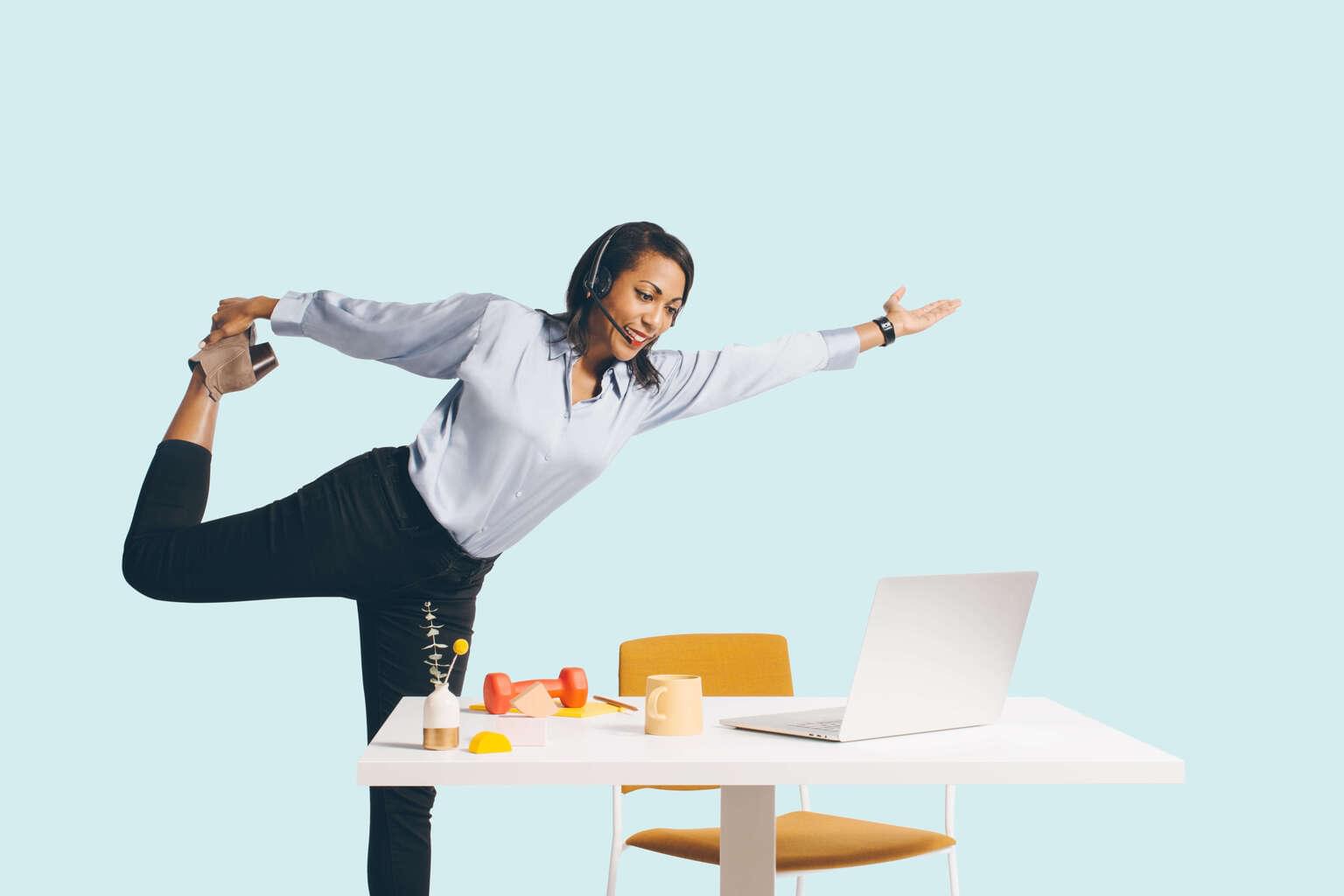 woman pointing